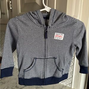 Carter's Navy and White Striped Hoodie